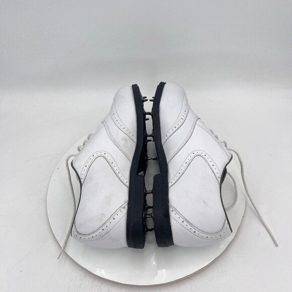 Nike Golf Wickie Last Men Size 9.5 970305 PA2 Triple White Leather Shoes - Picture 9 of 14